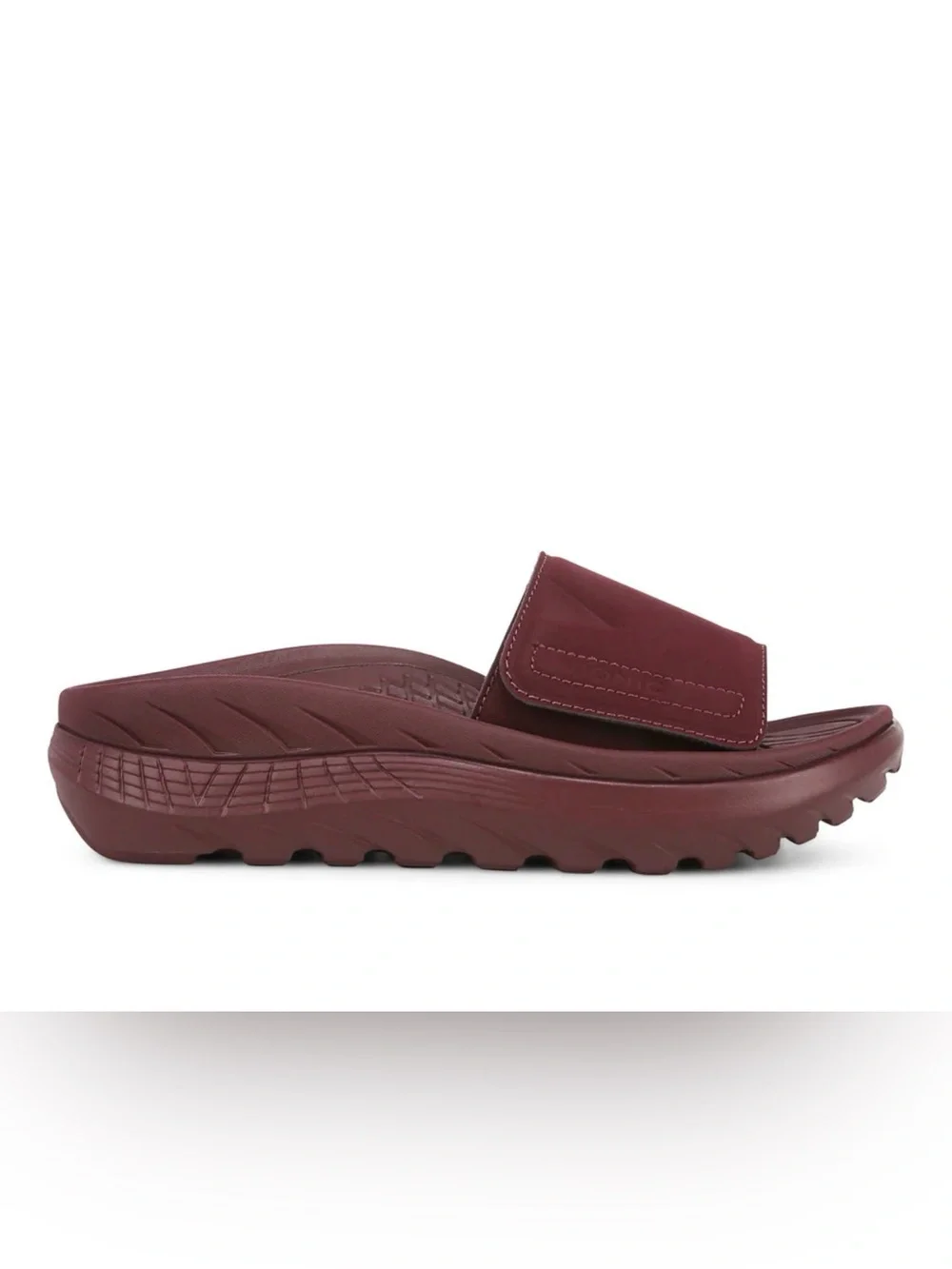 Vionic Women’s Rejuvenate Recovery Sandal - Port Wine Burgundy Slide Sandals Sz9 - Picture 1 of 10